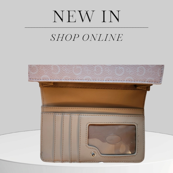 GUESS ASHVILLE BLUSH PINK WALLET (C.O. SMALL TEAR OUTER EDGE PIC5) GUC - Picture 7 of 7